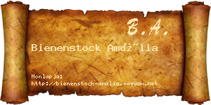 Bienenstock Amália névjegykártya